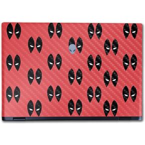 Carbon Fiber Laptop Skin Compatible with Alienware M16 R2 (2024) - Dead Eyes Pool - Premium 3M Vinyl Protective Wrap Decal Cover - Easy to Apply | Crafted in The USA by MightySkins