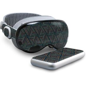 Skin Compatible with Apple Vision Pro - Triangle Stripes - Premium 3M Vinyl Protective Wrap Decal Cover - Easy to Apply | Crafted in The USA by MightySkins