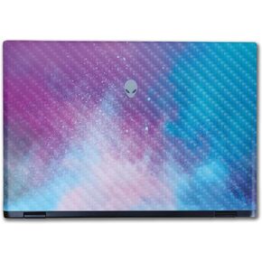 Carbon Fiber Laptop Skin Compatible with Alienware M16 R2 (2024) - Cotton Candy Sky - Premium 3M Vinyl Protective Wrap Decal Cover - Easy to Apply | Crafted in The USA by MightySkins