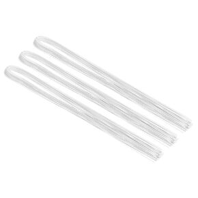 PATIKIL 32 Inch 22 Gauge Floral Stem Wire, 3 Pack/120 Pieces Bouquet Stem Paper Wrapped for DIY Crafts Flower Arrangements, Glue White