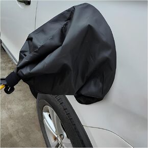EV Charger Plug Port Cover, Electric Car Charging Accessories, Waterproof Outdoor EV Charger Cover, Rain Sun UV Snow Dust All Weather Protection, Magnetic Adhesion for Electric Vehicle (Black)