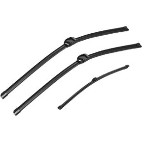 ACROPIX 26" 26" 14" Front Rear Windshield Wiper Blade Set Fit for Volkswagen Touareg for Porsche Cayenne 2011-2017 with Side-Lock - Pack of 3 Black