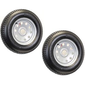 eCustomRim 2-Pack Trailer Tire Rim ST205/75D15 F78-15 205/75-15 LRC 5 Lug Silver Modular - 2 Year Warranty w/Free Roadside