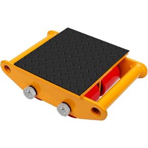 GCCSJ 6T Machinery Skate Dolly, 13200lbs Machinery Moving Skate Machinery Mover Skate with Non-Slip Belt and 4 PU Rollers, Dolly Machinery Skate for Industrial Moving Equipment