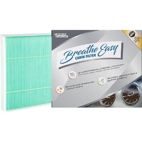 Spearhead HEPA Breathe Easy Cabin Filter, Up to 99.97% Filtration of 0.3 Micron Particles w/No Airflow Reduction (BE-160H)