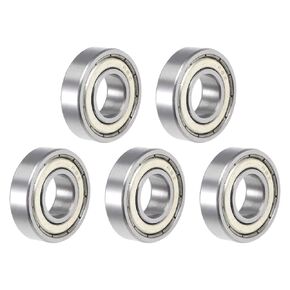uxcell R8ZZ Deep Groove Ball Bearing 1/2"x1-1/8"x5/16" Double Shielded ABEC-1 Bearings 5-Pack