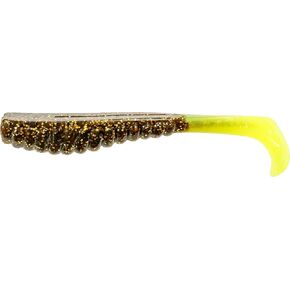 Z-MAN TTPT-240PK6 3070-0889 Swimming' Trout Fishing Equipment, Root Beer/Chartreuse Tail, 3-1/2"""