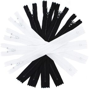 100 Pieces Ykk #3 Nylon Coil Zippers, Colorful Sewing Zippers Supplies for Tailor Sewing Crafts, 20 Assorted Colors or Black and White (3 Inches, 20 Assorted Colors)