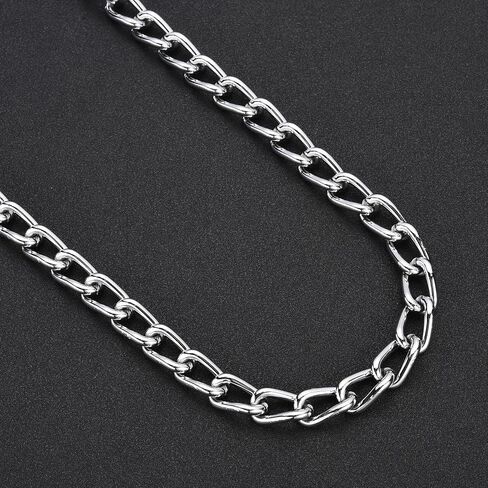 4ft Metal Dog Leash with Leather Handle Heavy Duty Dog Chain Leash Chew Proof Sturdy Training Pet Lead for Large Medium Dogs Black in Saudi Arabia