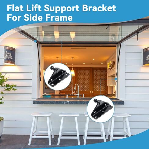 10MM Ball Stud Mounting Brackets for Gas Shock Spring Strut Prop Lift Support, 2 Angled L-Type Mounts and 2 Flat-Type Mounts with 16 Screws，Sliver by FILFOM in Saudi Arabia