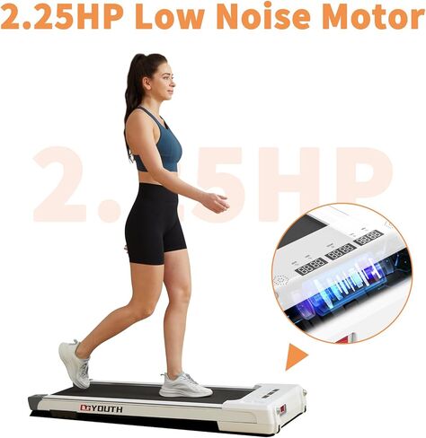 وسادة المشي جويوث، جهاز مشي تحت المكتب بقوة 2.25 حصان مع 12 برنامج HIIT، آلة ركض محمولة بشاشة LED، أجهزة مشي للمكتب المنزلي والمساحات الصغيرة in Kuwait