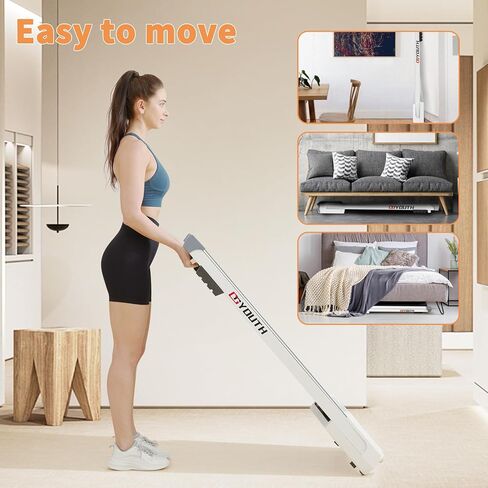 وسادة المشي جويوث، جهاز مشي تحت المكتب بقوة 2.25 حصان مع 12 برنامج HIIT، آلة ركض محمولة بشاشة LED، أجهزة مشي للمكتب المنزلي والمساحات الصغيرة in Kuwait