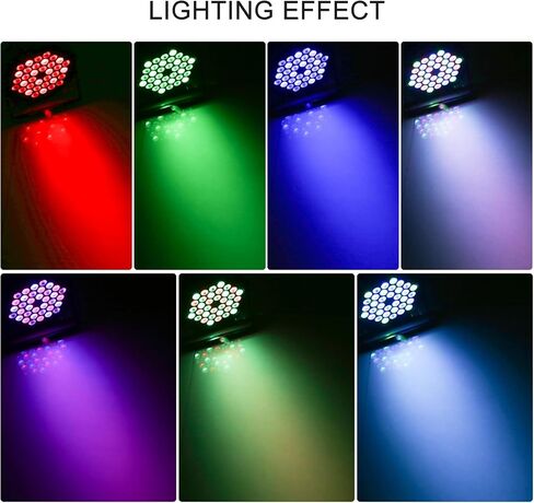 LED Par Lights, Stage Light with Remote Control, Dj Lights Corded RGB 18 LED with Sound Activated Remote Control for Live House and Party Club, Christmas(4 Packs). in Saudi Arabia
