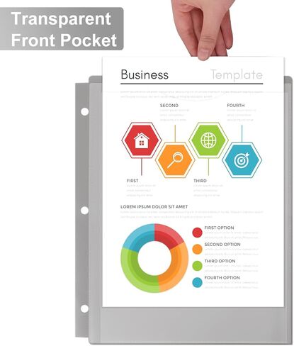 EOOUT 10 Pack Pocket Folders with Clear Front Pocket for 3 Ring Binder, Folder with Card Slot for School, Office and Home, Letter Size in Saudi Arabia