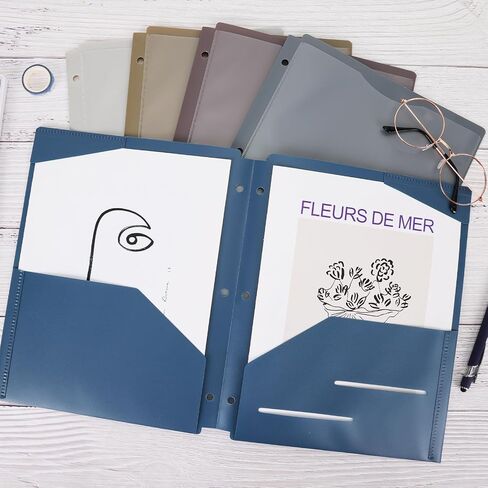EOOUT 10 Pack Pocket Folders with Clear Front Pocket for 3 Ring Binder, Folder with Card Slot for School, Office and Home, Letter Size in Saudi Arabia