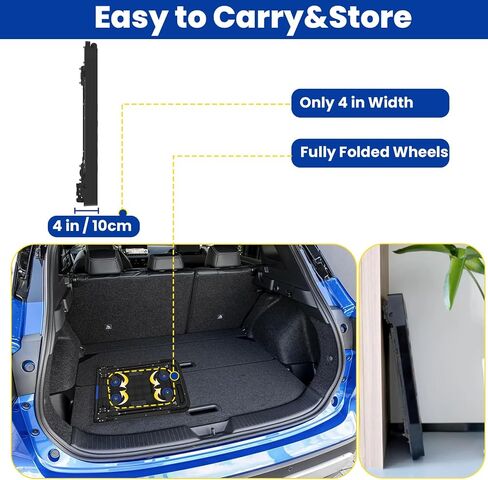WRTSTER-TECH Folding Hand Truck Foldable Flatbed Cart Dolly 330 LBS Platform Carts with 4 Wheels for Heavy Duty Portable Utility Cart for Luggage, Travel, Moving, Shopping, Office Use in Saudi Arabia