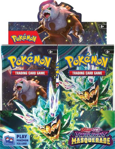 Pokémon TCG: Scarlet & Violet, Collectible Cards Twilight Masquerade Booster Display Box (36 Boosters) in Saudi Arabia