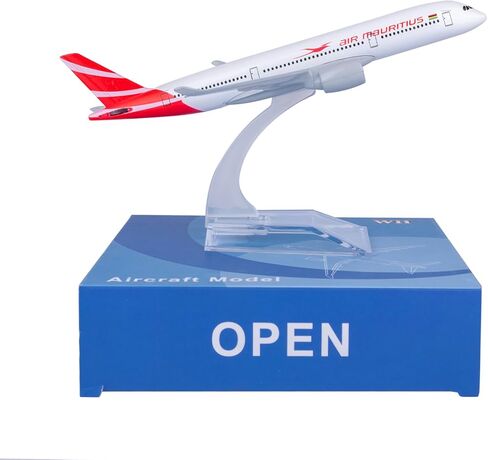 طائرة طراز Diecast بمقياس 1/400 للبالغين موريشيوس A350 نموذج طائرة طائرات مصبوبة لديكور المنزل/المكتب in Saudi Arabia