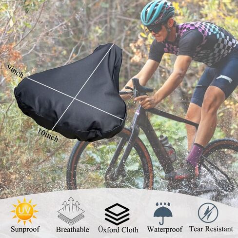 غطاء مقعد دراجة مقاوم للماء - واقي وسادة سرج الدراجة 210D ملحقات خارجية شديدة التحمل للأشعة فوق البنفسجية للمطر والثلج in Kuwait