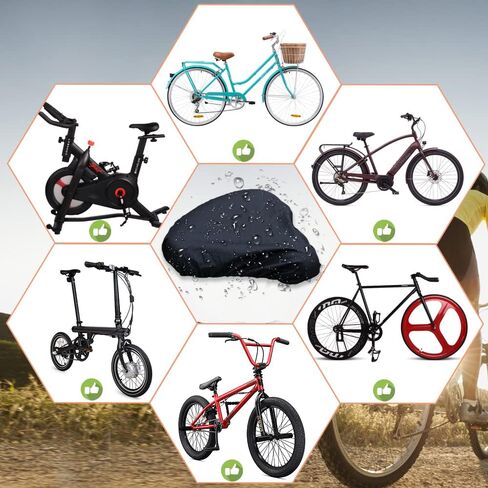 غطاء مقعد دراجة مقاوم للماء - واقي وسادة سرج الدراجة 210D ملحقات خارجية شديدة التحمل للأشعة فوق البنفسجية للمطر والثلج in Kuwait