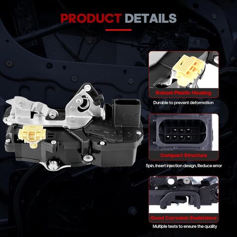 مشغل قفل مزلاج الباب CCIYU مناسب لـ 2004 2005 2006 2007 2008 لسيارة Pontiac Grand Prix، مشغل قفل الباب الأمامي الأيسر + مجموعة المزالج الأمامية اليمنى، يستبدل # 931-366,931-367 in Kuwait