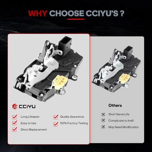 مشغل قفل مزلاج الباب CCIYU مناسب لـ 2004 2005 2006 2007 2008 لسيارة Pontiac Grand Prix، مشغل قفل الباب الأمامي الأيسر + مجموعة المزالج الأمامية اليمنى، يستبدل # 931-366,931-367 in Kuwait