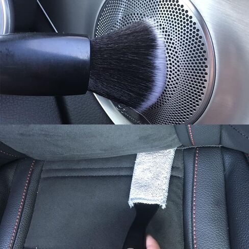 قطعتان من فرش تفصيل السيارة ذات الرأس المزدوج، فرش السيارة الناعمة، مجموعة تنظيف السيارة، فرشاة تنظيف داخلية للسيارة، فرش تفصيلية لتنظيف السيارة in Kuwait