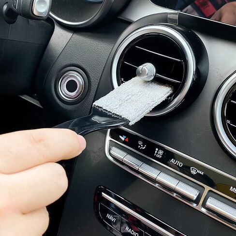 قطعتان من فرش تفصيل السيارة ذات الرأس المزدوج، فرش السيارة الناعمة، مجموعة تنظيف السيارة، فرشاة تنظيف داخلية للسيارة، فرش تفصيلية لتنظيف السيارة in Kuwait