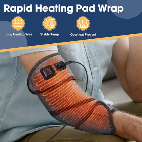 Heating Pad for Target Small Areas Versatile Heating Pad Wrap Heating Pad for Elbow, Wrist, Ankle, Leg, Body Strip Type Wrap Around Heating Pad with 78 Inches Long Charge Cord 45"x3.5" Grey in Kuwait