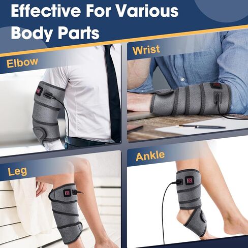 Heating Pad for Target Small Areas Versatile Heating Pad Wrap Heating Pad for Elbow, Wrist, Ankle, Leg, Body Strip Type Wrap Around Heating Pad with 78 Inches Long Charge Cord 45"x3.5" Grey in Kuwait