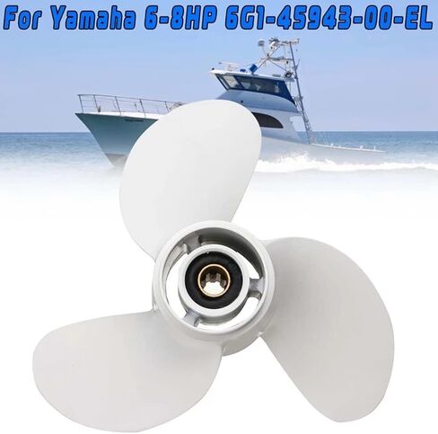 Boat Propeller 6G1-45943-00-El 8 1/2 X 7 1/2 for Yamaha Outboard Engine 6-8Hp Aluminum Alloy 3 Blades R Rotation 7 Spline Toot 6G1-45943-00-00 in Kuwait