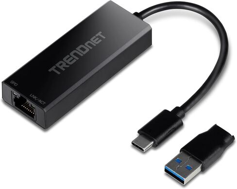 TRENDnet 2.5G USB-C to RJ-45 Ethernet Adapter, Black, TUC-ET2G (Renewed) in Saudi Arabia