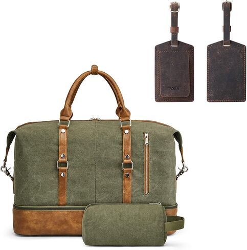 S-ZONE Weekender Bag for Women Men and Leather Luggage Tag for Suitcases in Saudi Arabia