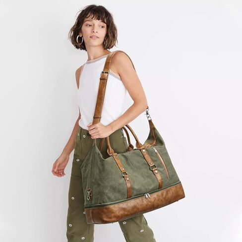 S-ZONE Weekender Bag for Women Men and Leather Luggage Tag for Suitcases in Saudi Arabia
