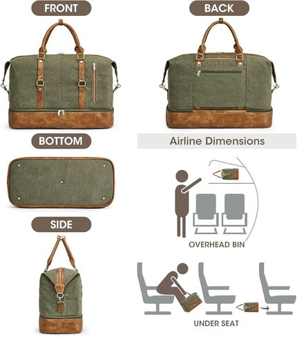 S-ZONE Weekender Bag for Women Men and Leather Luggage Tag for Suitcases in Saudi Arabia