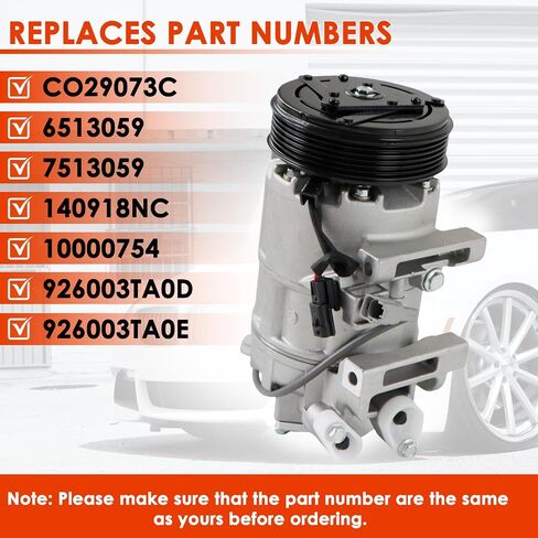 ضاغط مكيف الهواء CO 29073C 140918NC 926003TA0D بديل ضاغط مكيف الهواء لـ 2013-2017 Nissan Altima 2014-2015 Rouge 2.5L L4 in Saudi Arabia