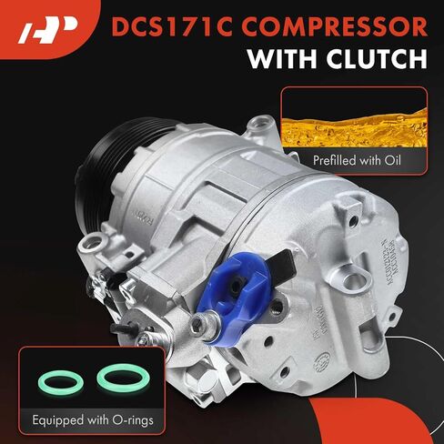 ضاغط A-Premium A/C مع قابض متوافق مع BMW 323i 325xi 328i 330i، 525i 540i، 740i 740iL، M3 M5 X3 Z8 in Saudi Arabia