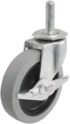 Shepherd Hardware 3259 عجلة TPR جذعية ملولبة 2-1/2 بوصة مع فرامل، سعة تحميل 90 رطلًا in Kuwait