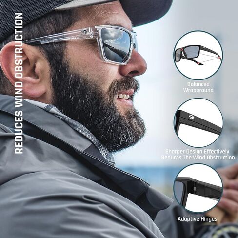 TOREGE Men's Women Sunglasses Polarized Sports UV Protection Wraparound Lightweight Sunglasses for Fishing Golfing NAUTILUS in Saudi Arabia