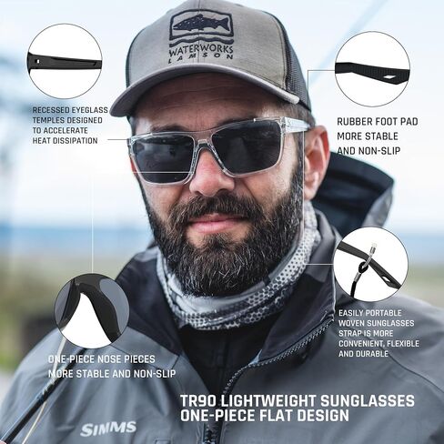 TOREGE Men's Women Sunglasses Polarized Sports UV Protection Wraparound Lightweight Sunglasses for Fishing Golfing NAUTILUS in Saudi Arabia
