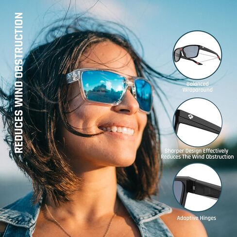 TOREGE Men's Women Sunglasses Polarized Sports UV Protection Wraparound Lightweight Sunglasses for Fishing Golfing NAUTILUS in Saudi Arabia