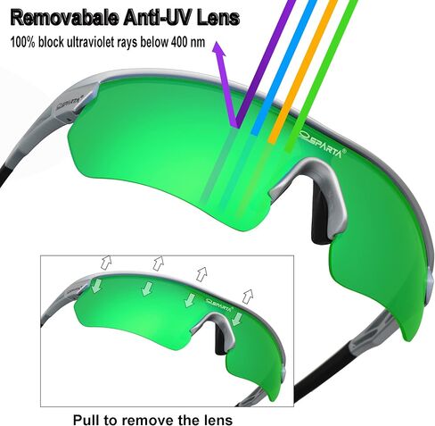 Polarized Sports Sunglasses Cycling Glasses With 5 Interchangeable Lenses Driving Shades For Men & Women in Kuwait