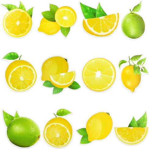 72 Pcs Lemon Cut Outs Mini Lemon Cutouts Summer Bulletin Board Decorations Lemon Cutouts Accents Paper Decorations DIY Fruit Cutouts with 80 Pcs Dot Point Glue for Classroom School Home Party in Saudi Arabia