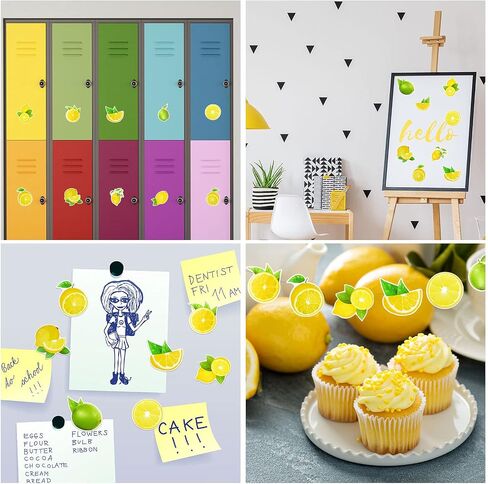 72 Pcs Lemon Cut Outs Mini Lemon Cutouts Summer Bulletin Board Decorations Lemon Cutouts Accents Paper Decorations DIY Fruit Cutouts with 80 Pcs Dot Point Glue for Classroom School Home Party in Saudi Arabia