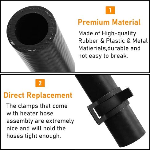 Moonlinks متوافقة مع مجموعة خرطوم سخان دودج جورني 2008-2020 مع إمداد TEE، مجموعة استبدال خرطوم السخان الأساسي للرحلة 2.4VVT، OE# 5058437AK 5058437AD 5058437AI in Kuwait