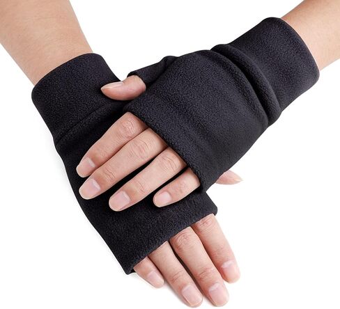 Women Men Winter Touch Screen Fingerless Fleece Gloves Thumb Hole Mittens Wrist Half Finger Cycling Hunting Ski Gloves in Saudi Arabia