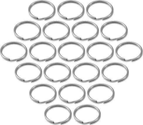 Lucky Line 1-1/2" Split Key Ring, Nickel-Plated Tempered Steel, Heavy Duty Metal Key Chain Ring for Cars, Crafts, Lanyards, Box of 50 (76800) in Saudi Arabia