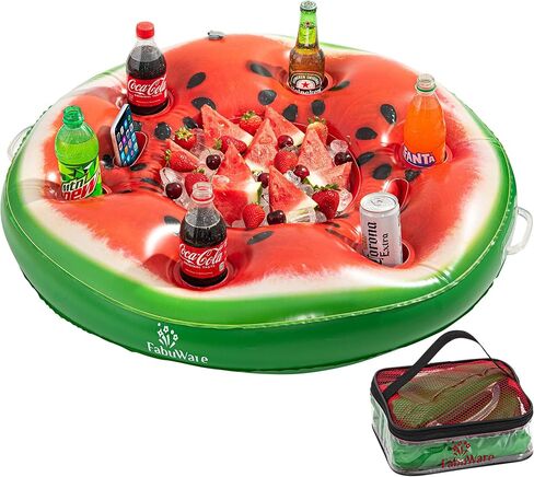 Pool Prink Holder Floating Pool Trey for Adults and Family Fun, Floating ice Chest for River hot tub, Pool Accessories, Durable Quality Pool Party Game time (Watermelon) in Saudi Arabia