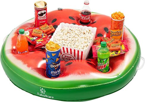 Pool Prink Holder Floating Pool Trey for Adults and Family Fun, Floating ice Chest for River hot tub, Pool Accessories, Durable Quality Pool Party Game time (Watermelon) in Saudi Arabia