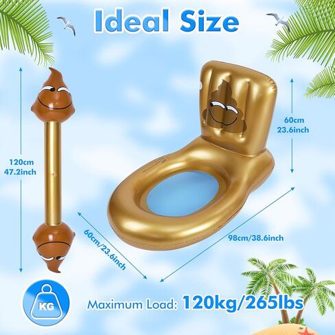 HeySplash 4 Pcs Set Inflatable Floating Row Toys, Summer Party Water Sports Pool Games for Adult Children, Lake Toys for Teens, Float Lounger Toys in Kuwait